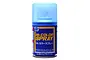A can of Mr. Color Spray Gloss Clear Blue acrylic paint by Mr. Hobby, featuring a blue cap and blue label with yellow text.