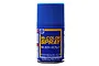 A blue aerosol spray paint can by Mr. Hobby, labeled Mr. Color Spray, isolated on a white background.
