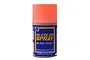 A can of Mr. Color Spray paint with a blue label and orange cap against a white background.