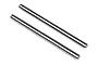 Two identical silver-coloured metal suspension arm pins for an RC vehicle, shown against a plain white background.