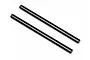 Two black metal suspension arm pins for HPI Vorza RC car, shown against a white background.
