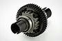 A Rovan metal complete second-generation differential assembly for RC cars, featuring a black gear and metal housing on a white background.