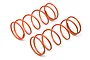 Two orange HPI Racing big bore shock springs for RC cars, shown against a plain white background.