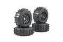 Rovan 4.7/5.5" Spike Front & Rear Tyres on Black Rims - Glued Wheels 4Pcs 855641