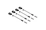 ARRMA 1/8 Black Body Pins w/ Clip Retainer 4Pcs ARA480070