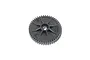 A black plastic 47T 1Mod spur gear for RC cars, featuring a spoked design and a central mounting hole.
