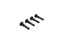 Four black ARRMA 5x22mm king pin screws arranged in a row against a white background.