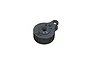 A black ARRMA 23T servo saver horn component viewed from a high angle against a plain white background.