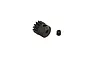 ARRMA 13-tooth steel pinion gear with a small grub screw on a white background.