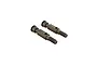 Two ARRMA front drive axles shown against a plain white background.