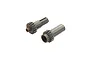 Two ARRMA metal centre differential outdrives shown from different angles against a white background.