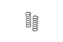 Two black metal RC shock springs standing vertically against a plain white background.