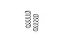 Two black metal RC shock springs standing vertically against a plain white background.