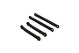 Four black ARRMA steering linkage rods arranged diagonally on a white background.