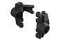 A pair of black ARRMA steering hubs for RC vehicles shown against a plain white background.