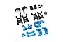 Yeah Racing Black/Blue Aluminium XV-02 Essential Conversion Kit TXV2-S01BU/BK