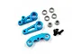 Yeah Racing blue anodized aluminium steering bellcrank and drag link set with included bearings and screws.