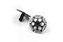 Two black and silver aluminium wing screws for RC cars, featuring a circular head with six holes and a threaded shaft.