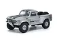 Kyosho Outlaw Rampage PRO 2RSA 1/10 scale RC short course truck in silver with black racing stripes and off-road tires.