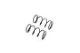 Two black metal RC shock springs positioned diagonally on a plain white background.