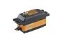 Savox SV-1254MG Plus low profile digital servo with an orange aluminium middle case and black plastic top and bottom sections.