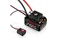 Hobbywing QuicRun 10BL120 G2 120A waterproof brushless ESC with cooling fan and external power switch.