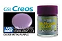A bottle of Mr. Hobby GX206 Metallic Purple acrylic paint with a purple cap, shown alongside a color swatch and brand logos.
