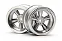 HPI 1.9" (6mm Off-Set) Vintage 5 Spoke Matte Chrome Rims 2Pcs 3820