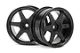 HPI 1.9" (3mm Off-Set) TE37 Black Rims 2Pcs 3841
