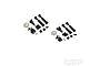 MIP X-Duty driveshaft set for Traxxas 4x4, including two sets of metal driveshafts, hardware, and small containers of MIP thread gel.