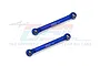 Two blue anodized aluminium RC rear linkage rods from GPM Racing, featuring metal ball ends and laser-etched branding.