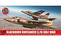 Airfix 1/72 scale Blackburn Buccaneer S.2B plastic model kit box art featuring two aircraft in flight over a desert landscape.