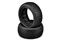 Two black JConcepts 2.2 inch Ellipse 4WD front RC buggy tyres stacked on a white background.