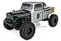 Element RC Enduro24 Ecto 1/24 scale RC rock crawler in silver and black with off-road tires, shown from a front three-quarter angle.