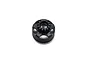 A black Kyosho 13T lightweight clutch bell for RC engines, featuring a 13-tooth pinion gear and cut-out sections for weight reduction.