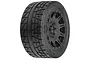 Pro-Line 5.7" 1/6 Menace HP Belted Tyres On Black Raid Rims - Glued Wheels 2Pcs PRO1020511
