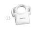A white foam cowling for the FMS Super Ez RC plane, shown with two small mounting screws on a plain white background.