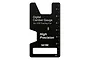 A black SkyRC digital camber gauge for 1/10 touring cars featuring a printed ruler and Bluetooth icon on a white background.