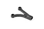 A black XRAY CFF medium upper suspension arm for RC cars, featuring a carbon fiber weave pattern and a Y-shaped design.