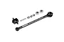 XRAY Hudy Spring Steel 59mm ECS BB driveshaft components including the shaft, axle, bearings, and E-clips on a white background.