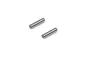 Two small, cylindrical metal axle pins for RC cars, shown against a plain white background.