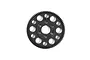 A black hard-coated 78T spur gear for RC cars, featuring a circular design with multiple weight-reduction holes and a central mounting hole.