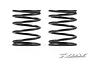 Two black progressive RC shock springs standing side by side on a white background.