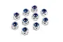 XRAY Silver Aluminium 3mm Flanged Serrated Nyloc Nuts 10Pcs 960030
