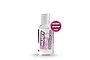 A 50ml bottle of Hudy Ultimate 800 cSt silicone shock oil with a clear plastic bottle and white label featuring pink branding.