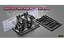 Hudy black aluminium set-up system tray and components on a grey background.