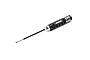 A Hudy 3.0mm ball hex driver with a black knurled aluminium handle and silver accents, isolated on a white background.