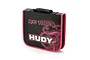 A black Hudy R/C tools carry bag with pink trim and white and pink branding on a white background.