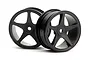 HPI 1.9" (1mm Off-Set) Super Star Black Rims 2Pcs 3696