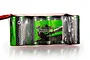 Tornado 6V 5000mAh flat NiMH RC battery pack wrapped in carbon fiber patterned heat shrink with green branding.